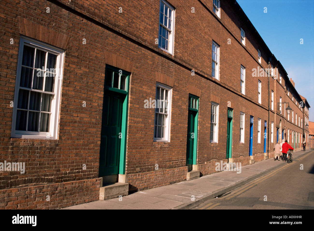 Victorian red brick terrace King Street Newark Nottinghamshire England ...