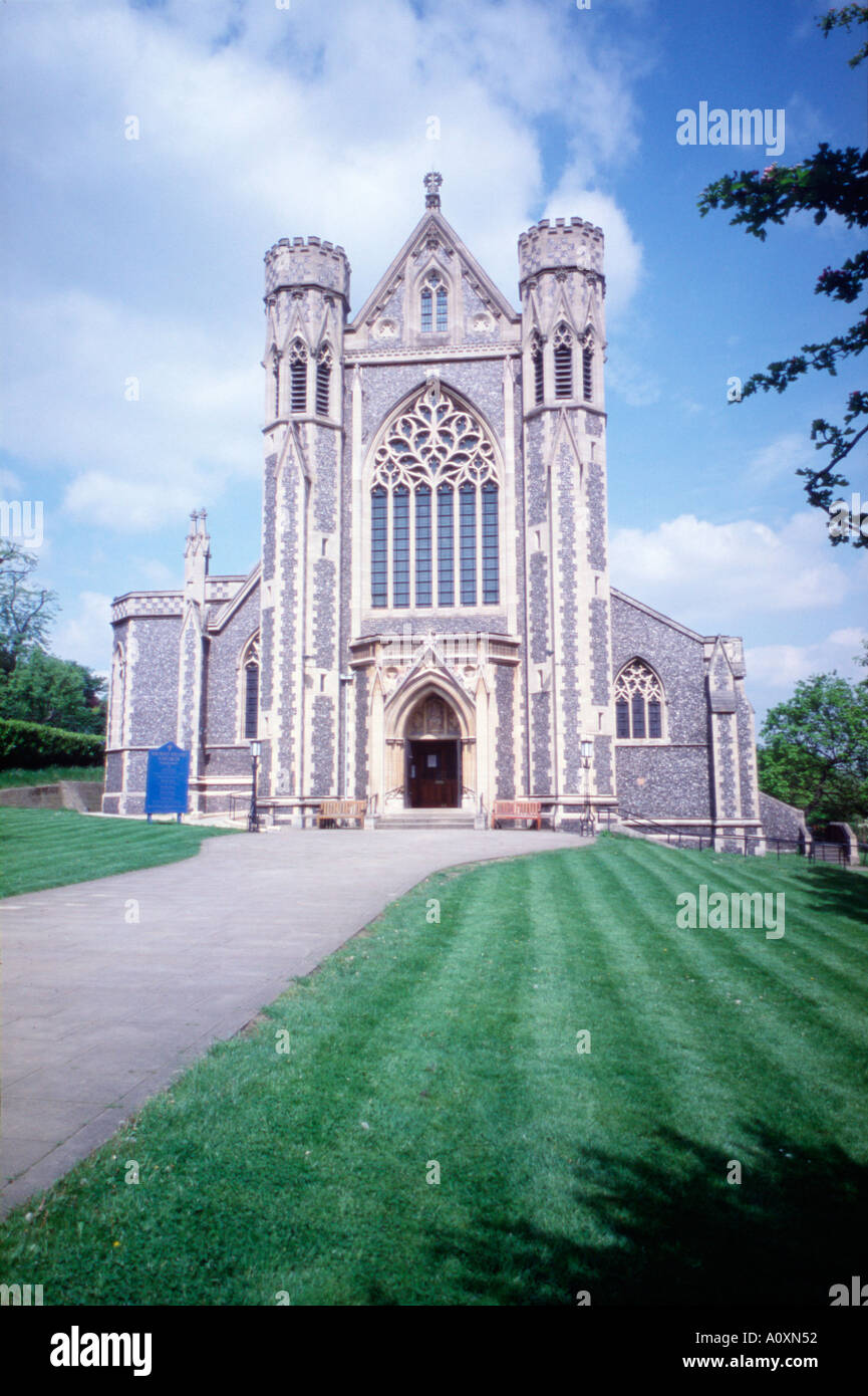 Exterior of Sacred Heart Catholic Church Wimbledon Diocese of Southwark London england uk