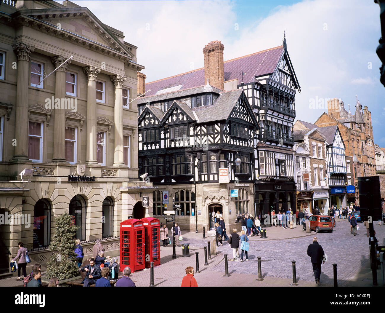 Eastgate Street Chester Cheshire England United Kingdom Europe Stock Photo Alamy