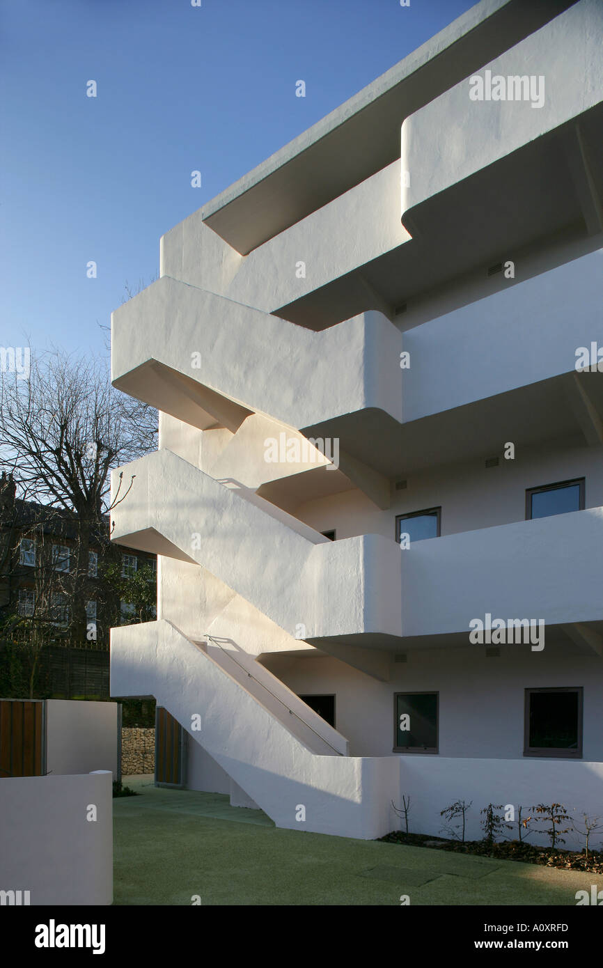 Isokon Flats, Lawn Road, Belsize Park, NW3. Built 1933 34, restored