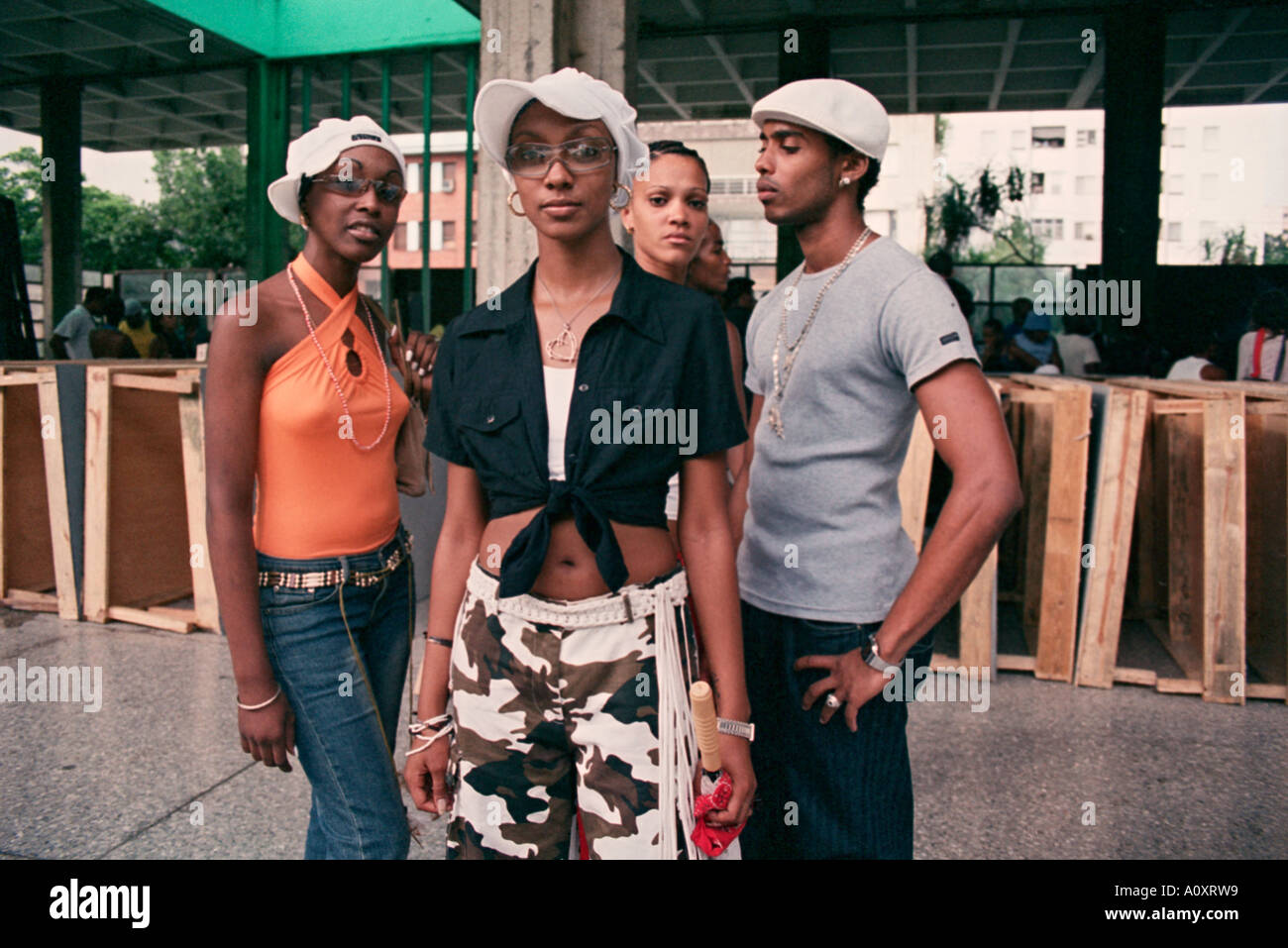 Members of Los Aldeanos, an underground Rap Cubano music group, perform  during a private concert held in Nuevo Vedado, Havana, Cuba Stock Photo -  Alamy