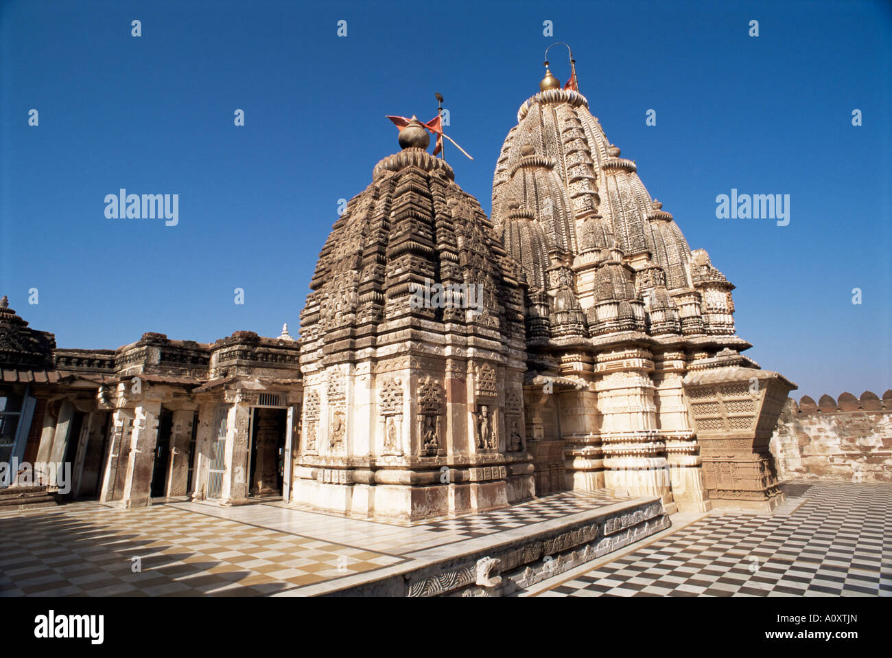 Magnificent Jain temple built in the 10th century dedicated to Mahavira Osiyan Rajasthan state India Asia Stock Photo