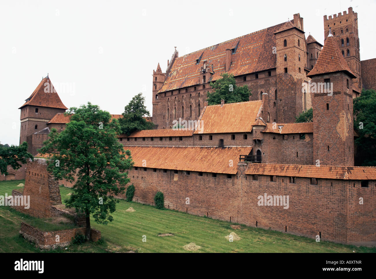 Malbork Castle built by Teutonic knights and dating from the 13th century UNESCO World Heritage Site Pomerania Poland Europe Stock Photo
