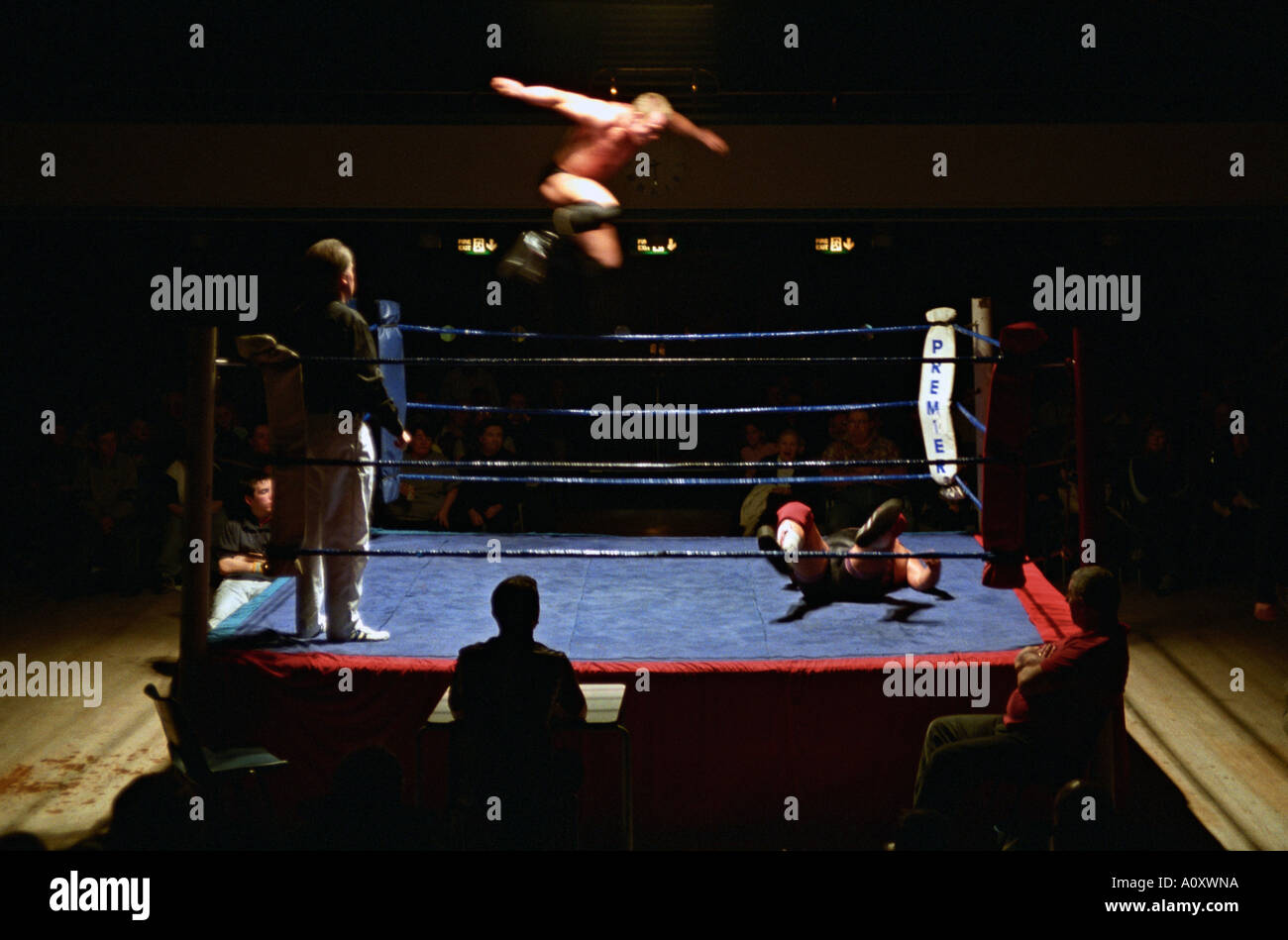 England, UK. Professional wrestling at the Assembly Hall in Worthing