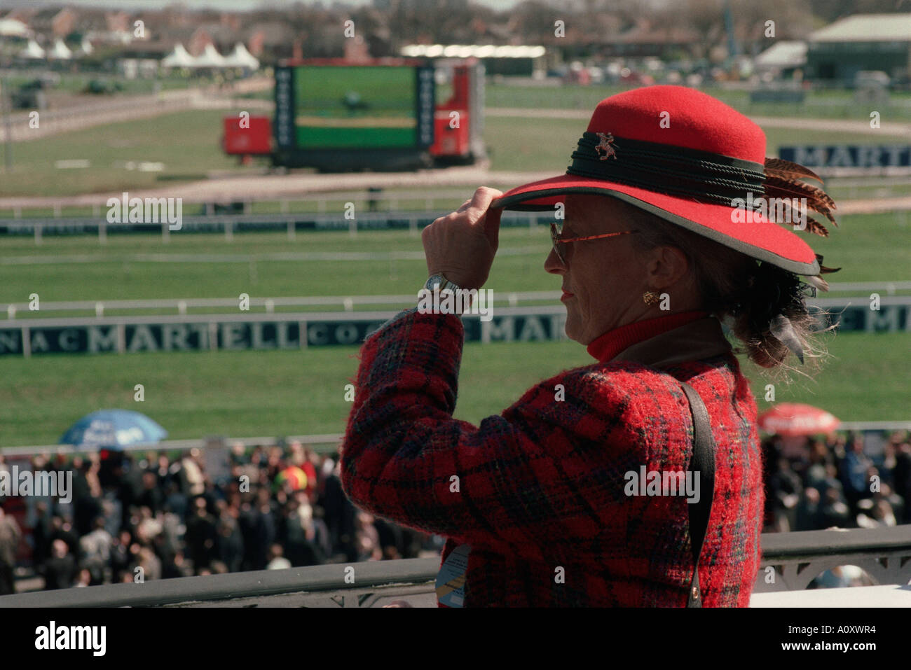 UK ENGLAND AINTREE A spectator at the Grand National horse race Stock