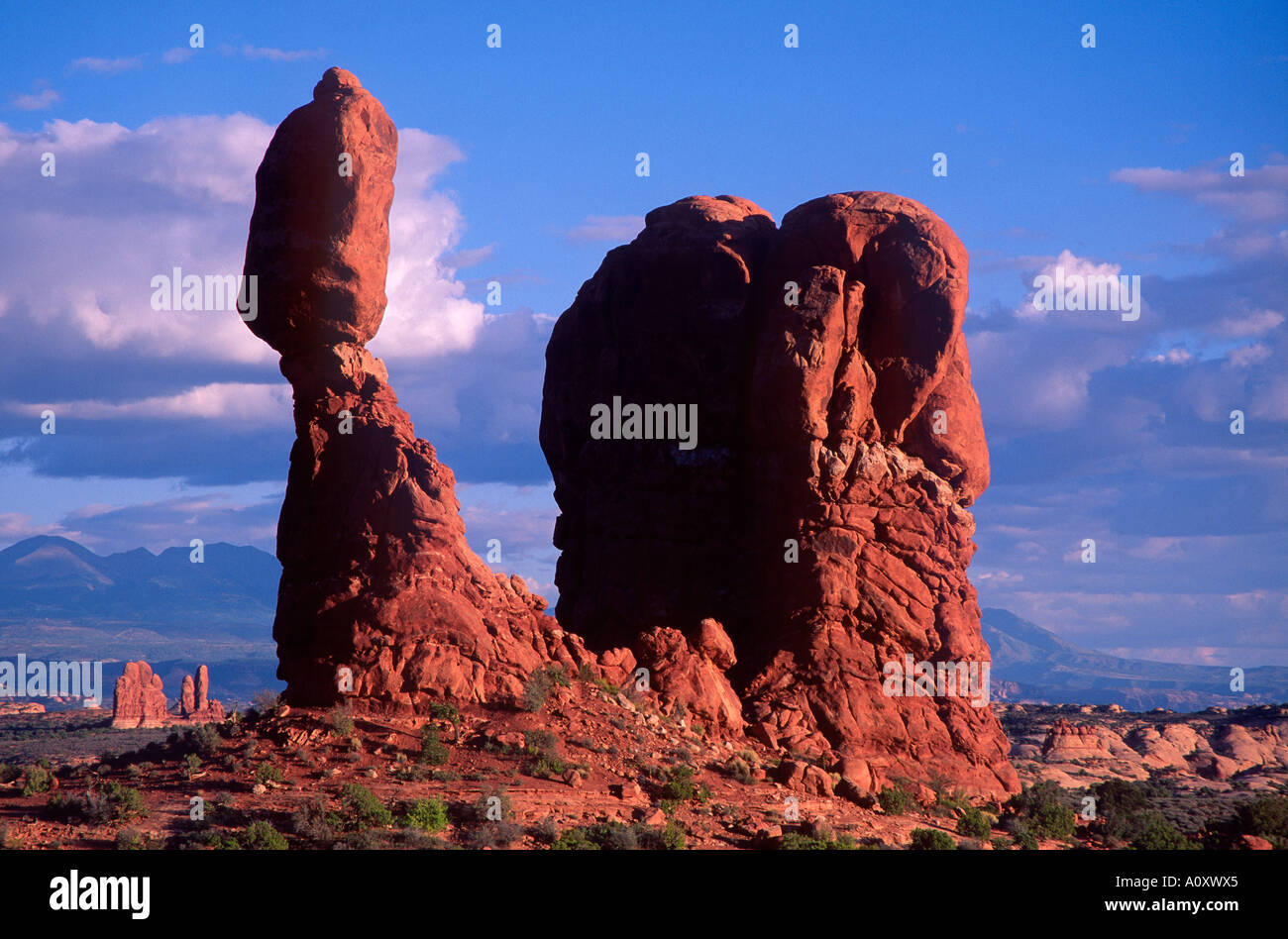 Balanced Rock Arches National Park Utah USA Stock Photo