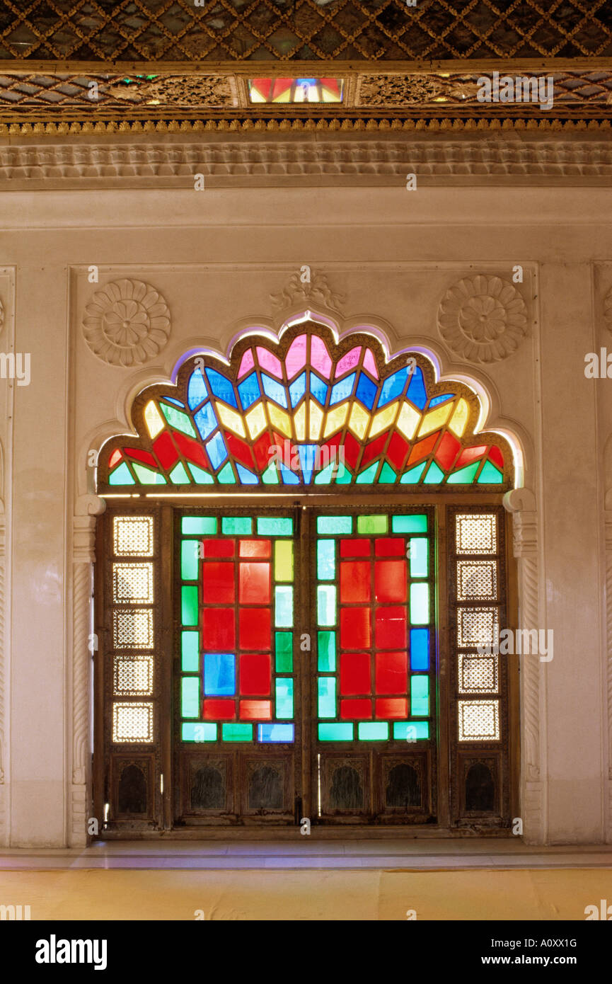 Original Old Stained Glass In Doors And Decorative Jali Wood