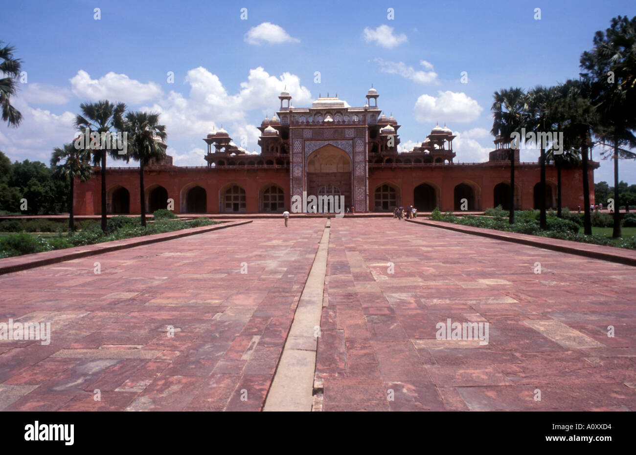 The Tomb of Akbar the Great at Sikandra in Uttar Pradesh India Stock Photo