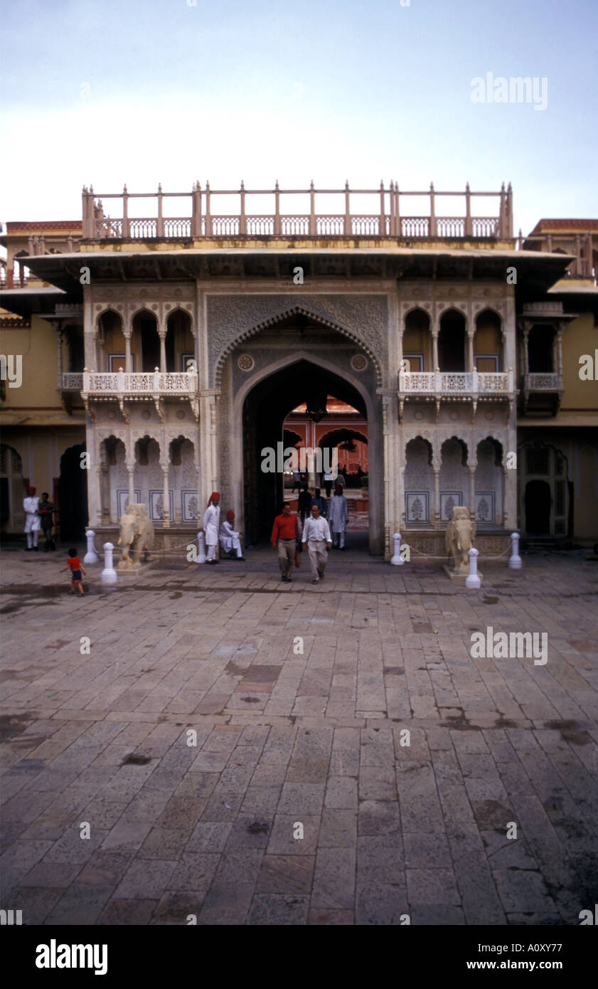 The City palace gateway Sire deohri in Jaipur Rajasthan India Stock Photo
