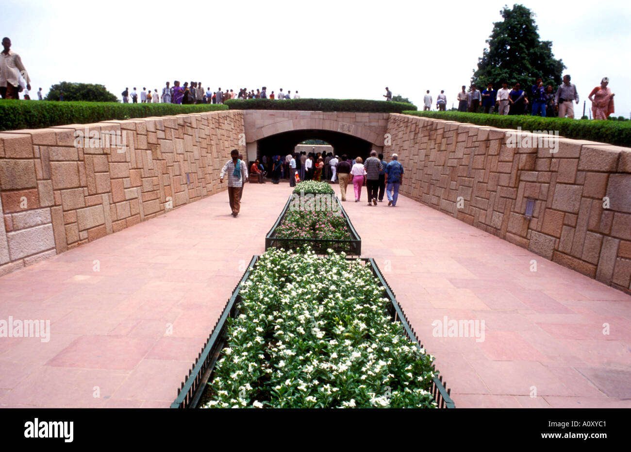Mahatma Gandhi Memorial Raj Ghat in New Delhi Stock Photo