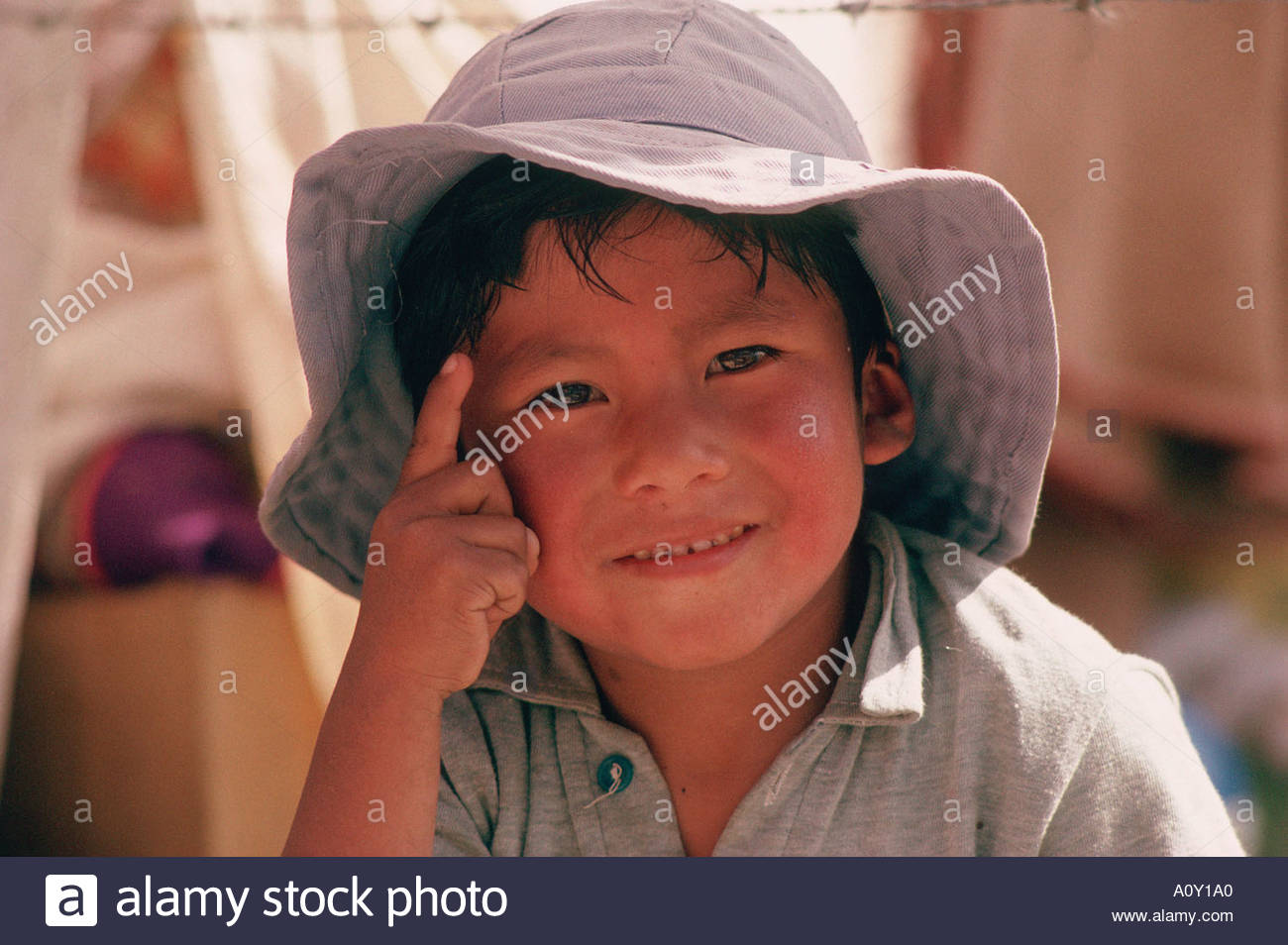 Bolivia andes mestizo child stock image