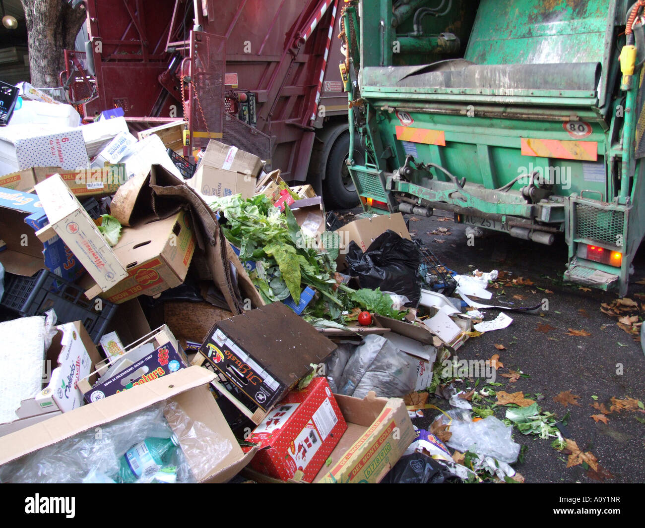 refuse disposal truck Stock Photo Alamy