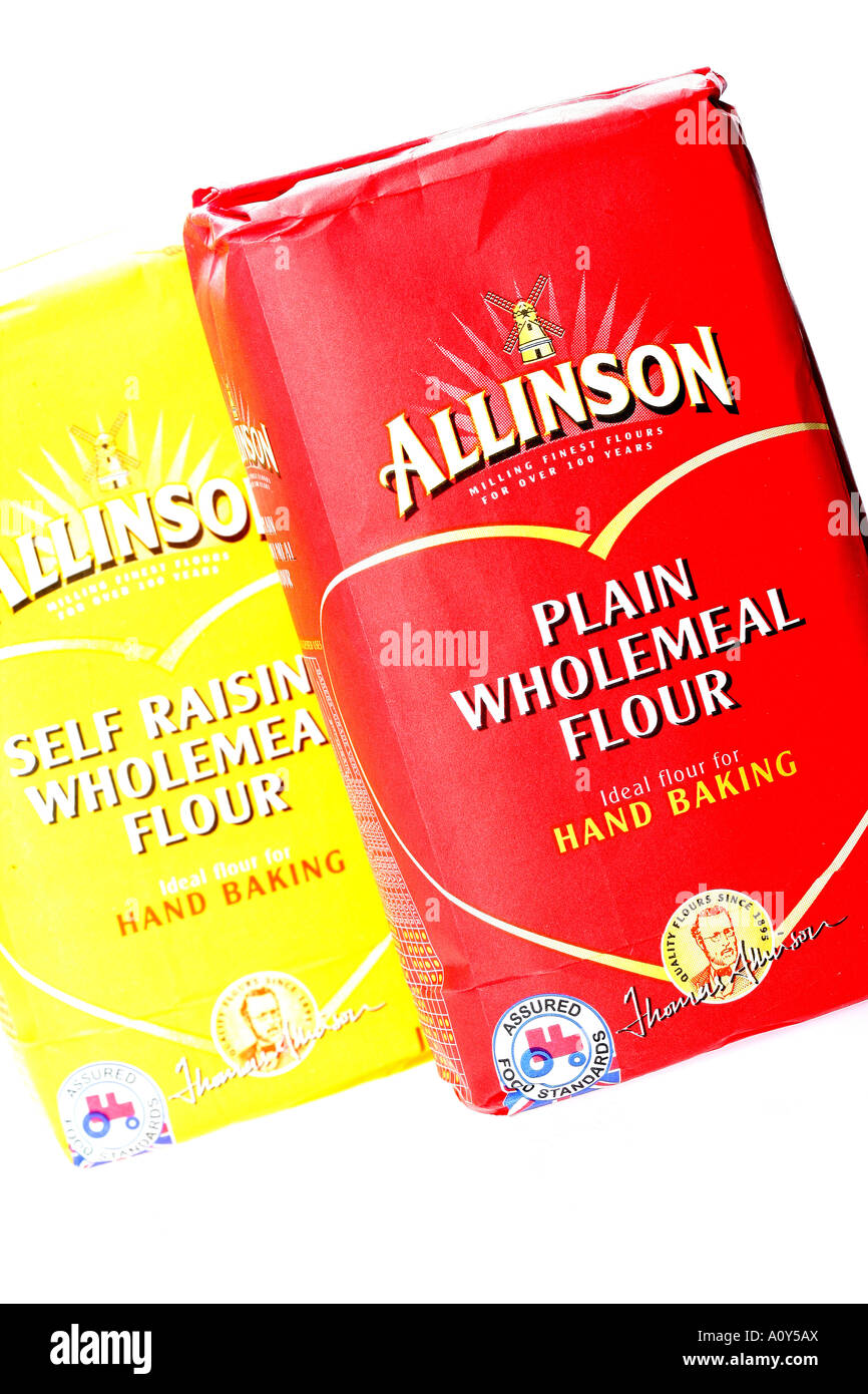 Plain and Self Raising Wholemeal Flour Stock Photo Alamy