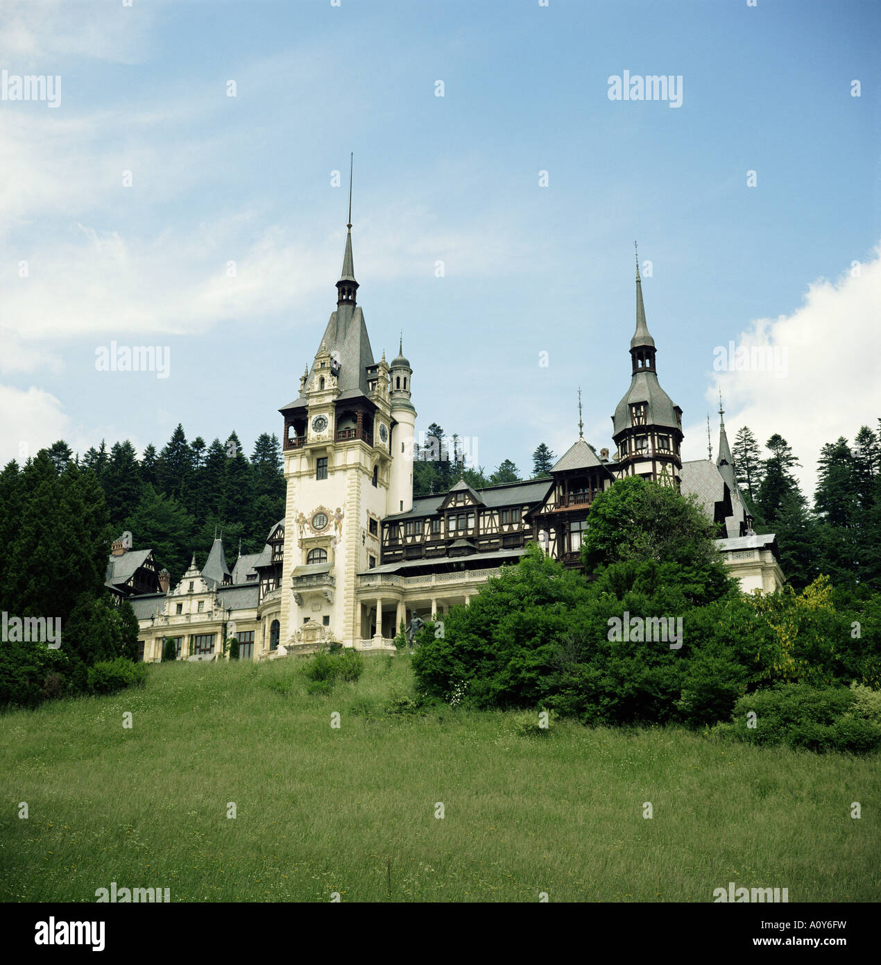 Peles Castle summer palace of King Carol I dating from 1883 Sinaia Transylvania Romania Europe Stock Photo