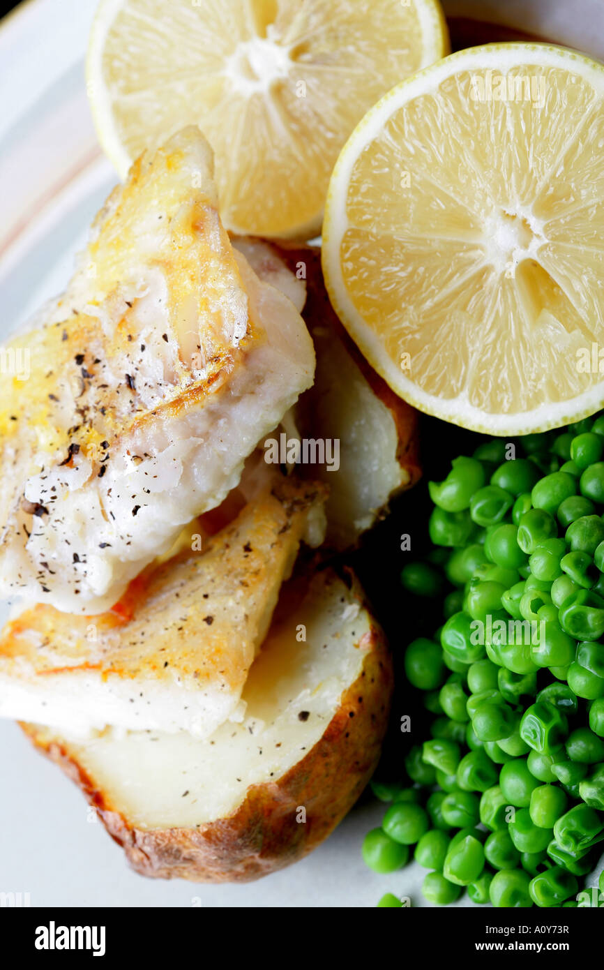 Jacket Potato with Smoked Haddock Stock Photo Alamy