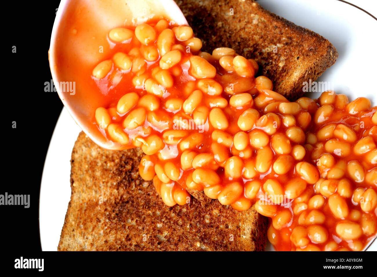 Healthy High Fibre Baked Beans In Tomato Sauce on Toast Or Toasted