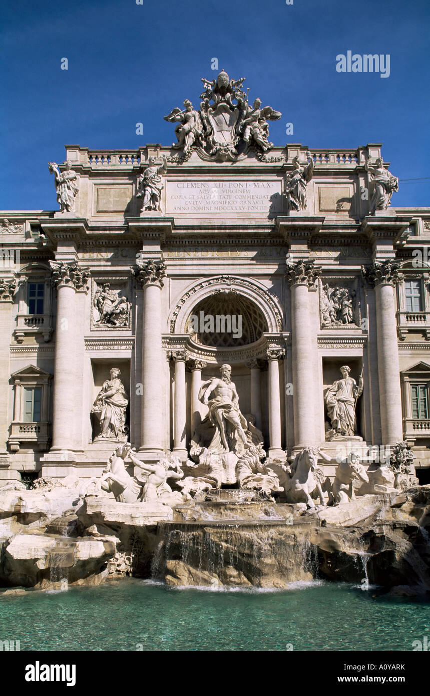 Trevi fountain Rome Lazio Italy Europe Stock Photo