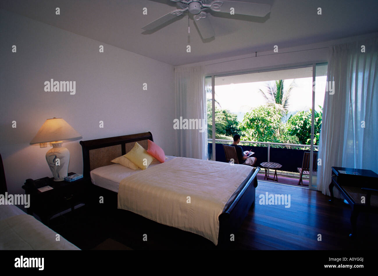 Room at the Blue Heaven hotel the island s top hotel Tobago West Indies Caribbean Central America Stock Photo