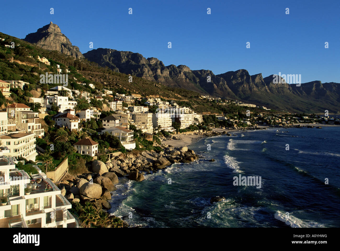 Exclusive houses at the upmarket Clifton beach Cape Town South Africa