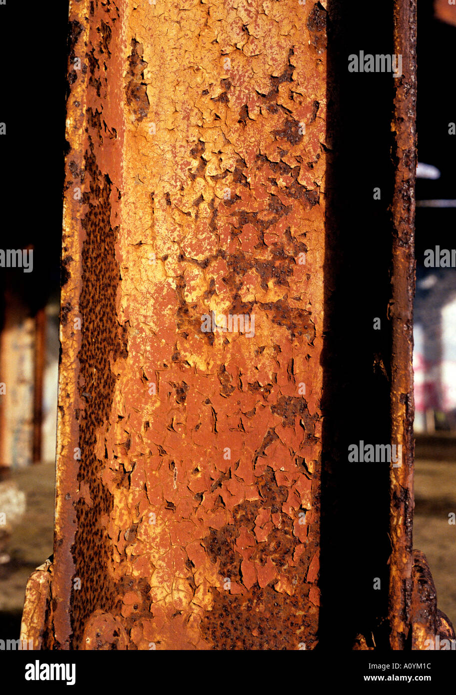 Rusty old steel joist Stock Photo Alamy