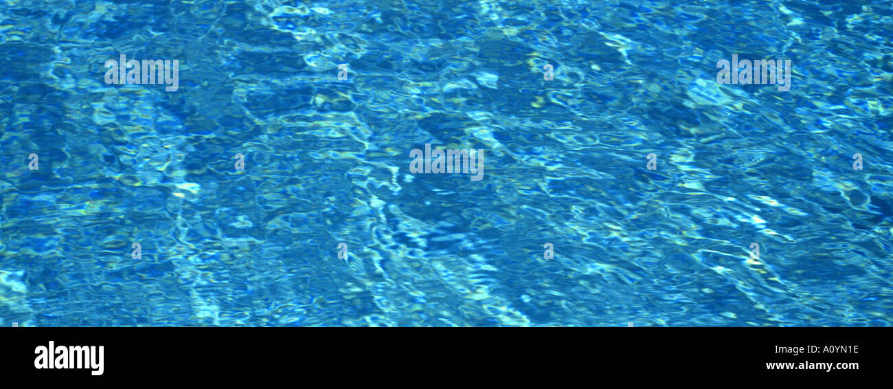 Pool Reflections panoramic Stock Photo