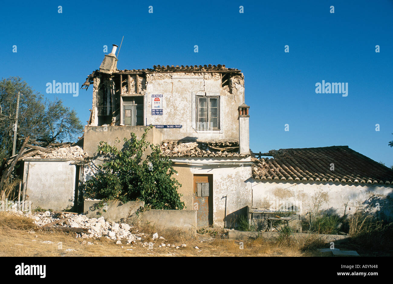 Derelict House waiting for restoration Stock Photo