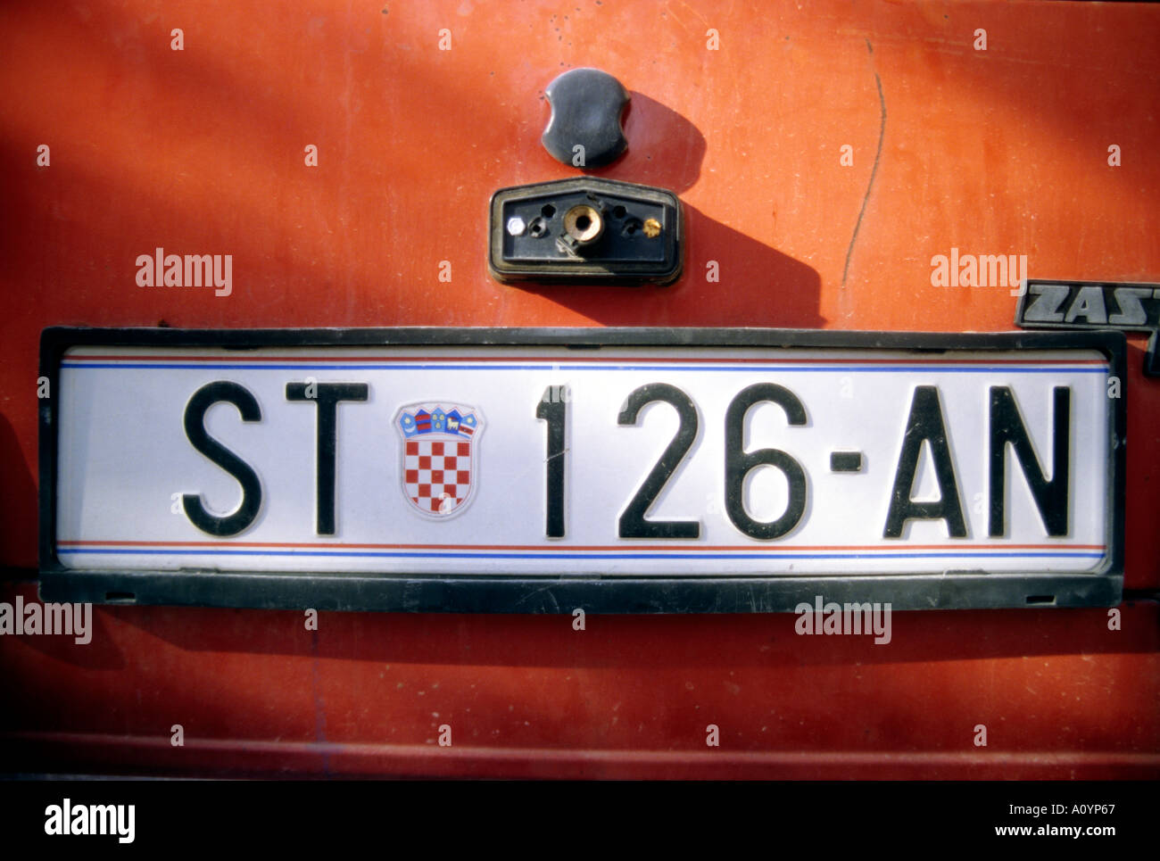 croatian license plate Stock Photo - Alamy