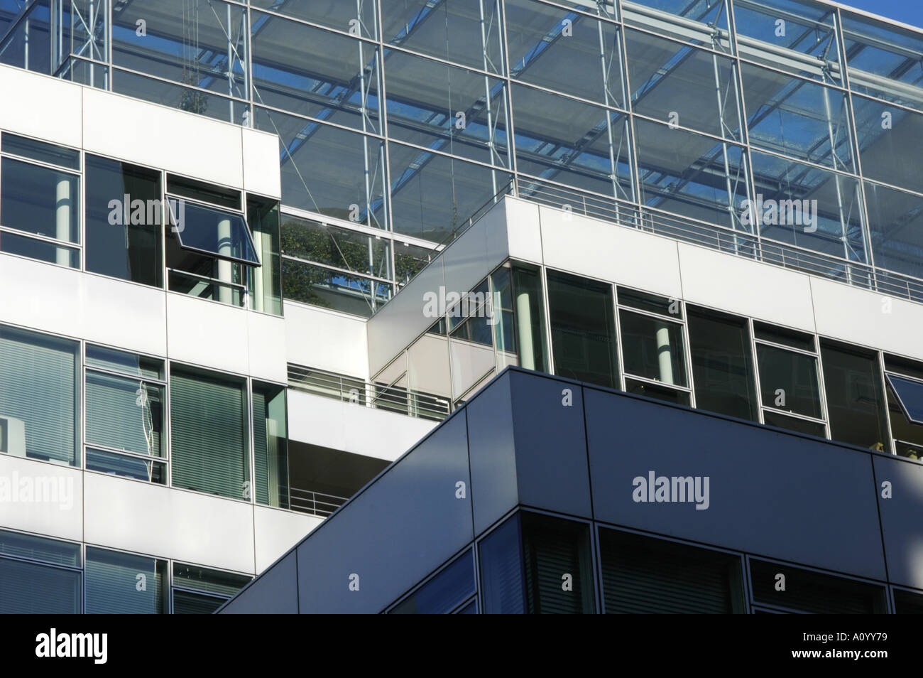 modern building, glass facade, G-City, Vienna Stock Photo