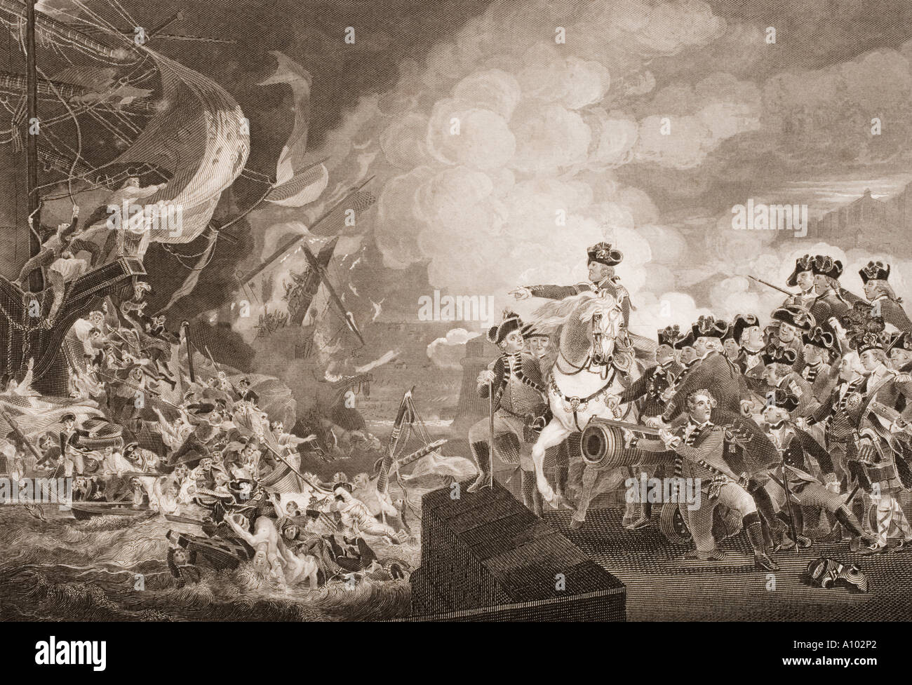 The Siege of Gibraltar, 1782 Stock Photo Alamy