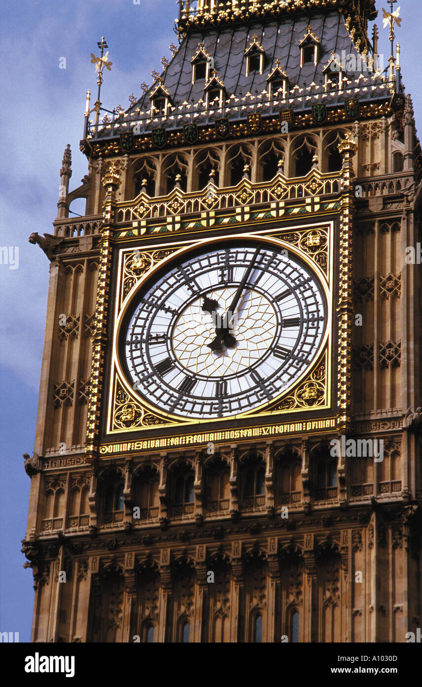 Clock face of Big Ben Westminster London England Stock Photo Alamy