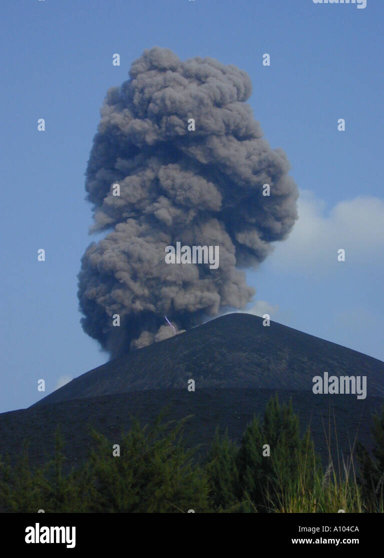 Anak Krakatau Island eruption Java Indonesia Stock Photo - Alamy