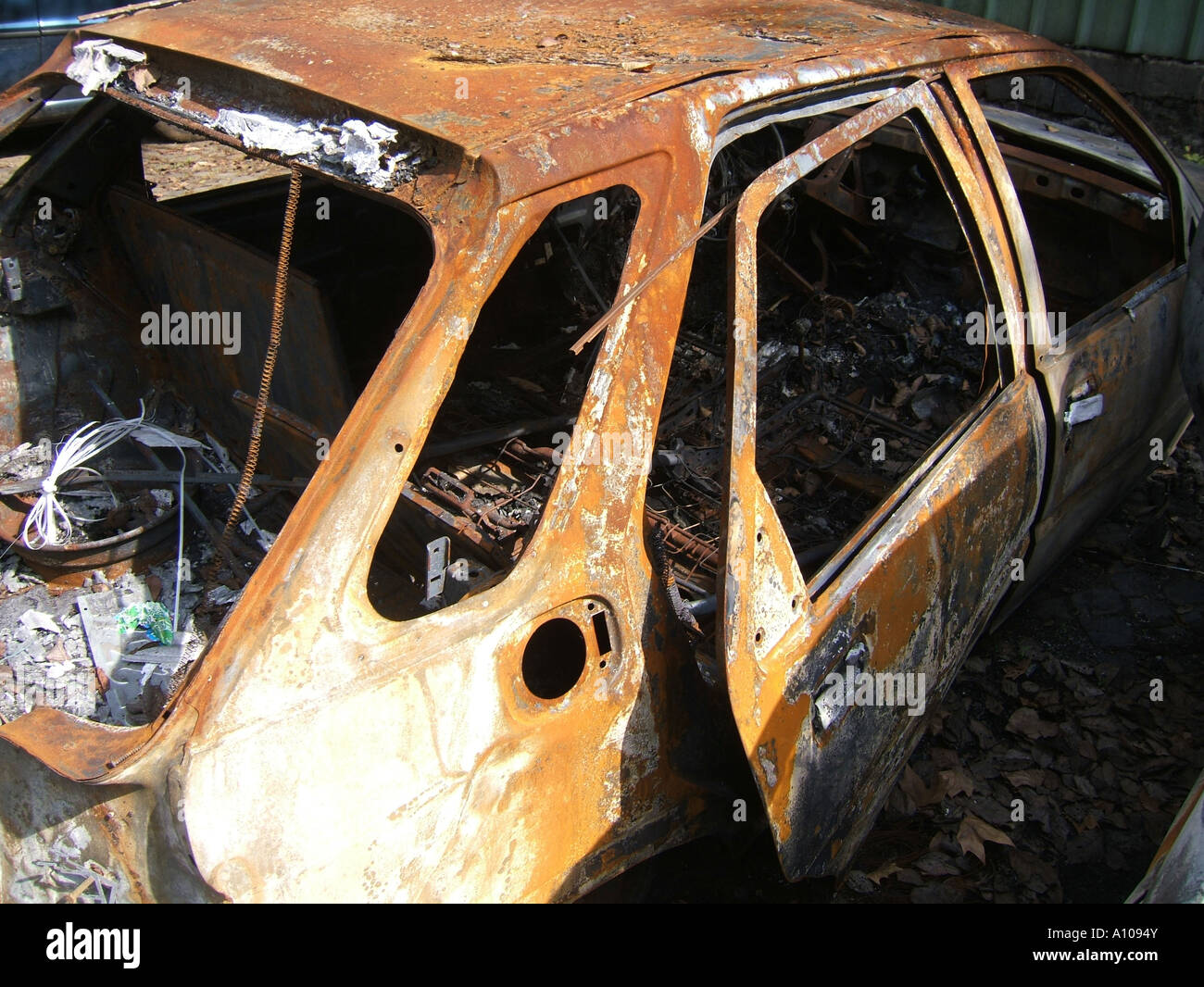 cars destroyed by fire Stock Photo Alamy