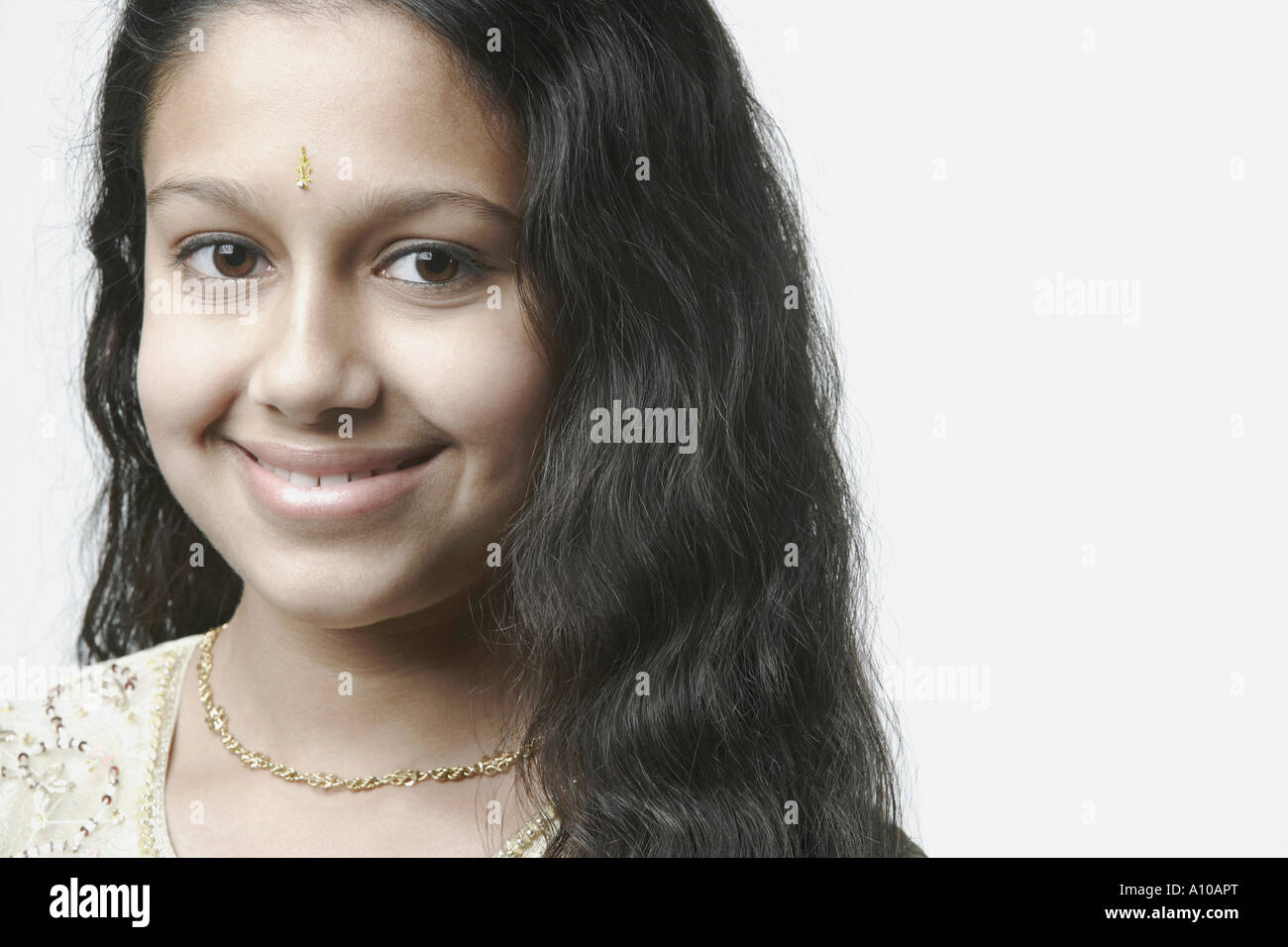 Portrait of a girl smiling Stock Photo - Alamy