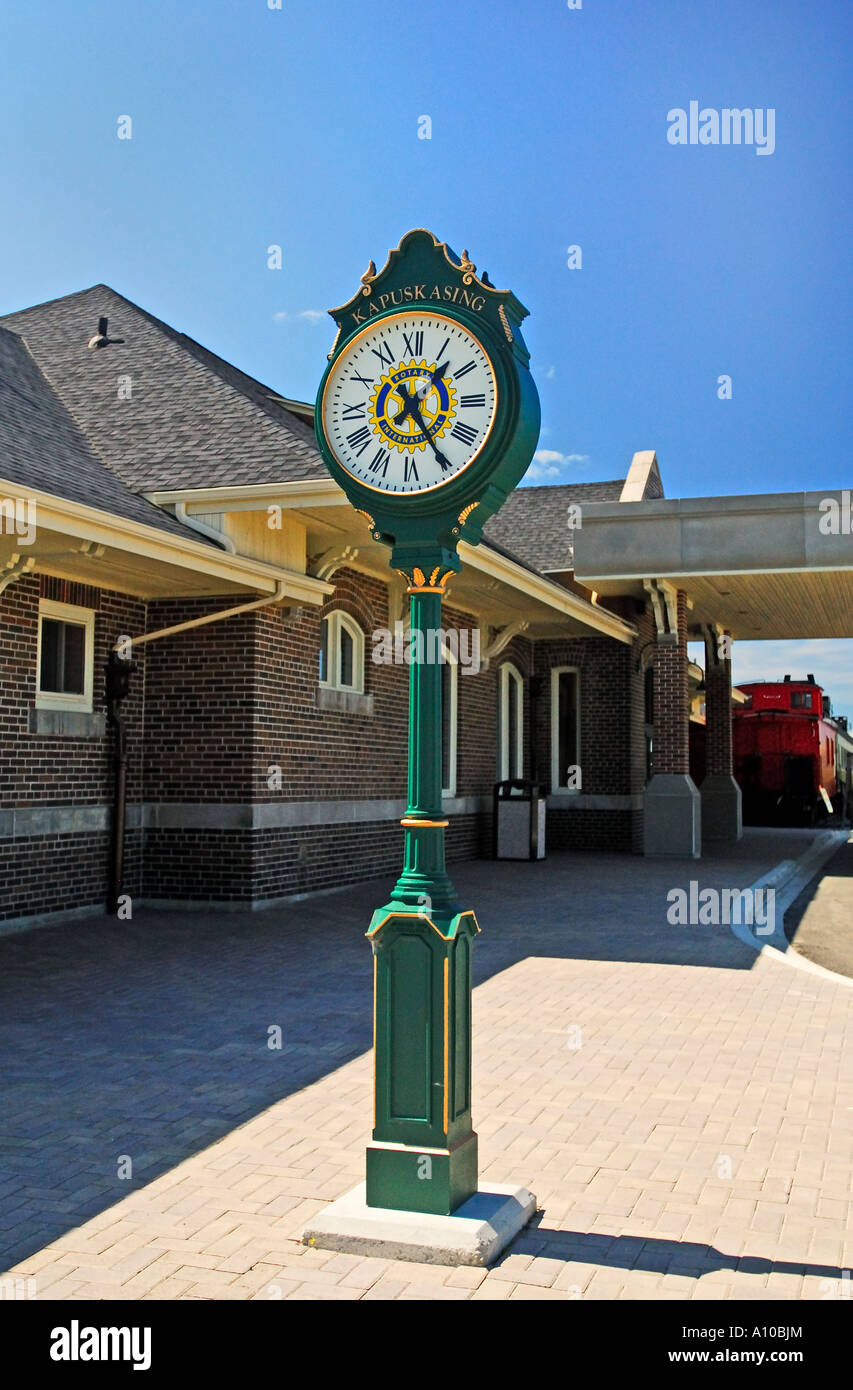 Town Clock Kapuskasing Ontario Stock Photo