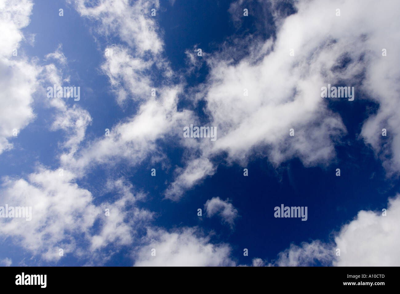 Altocumulus castellanus clouds Stock Photo
