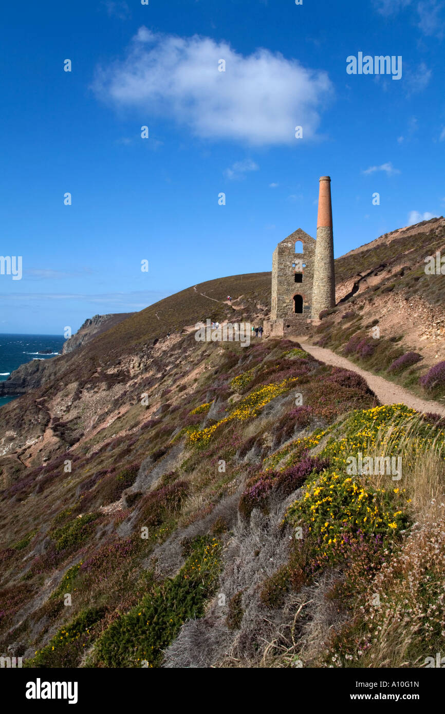 old engine house wheal coates on the cliffs near St Agnes cornwall Stock Photo