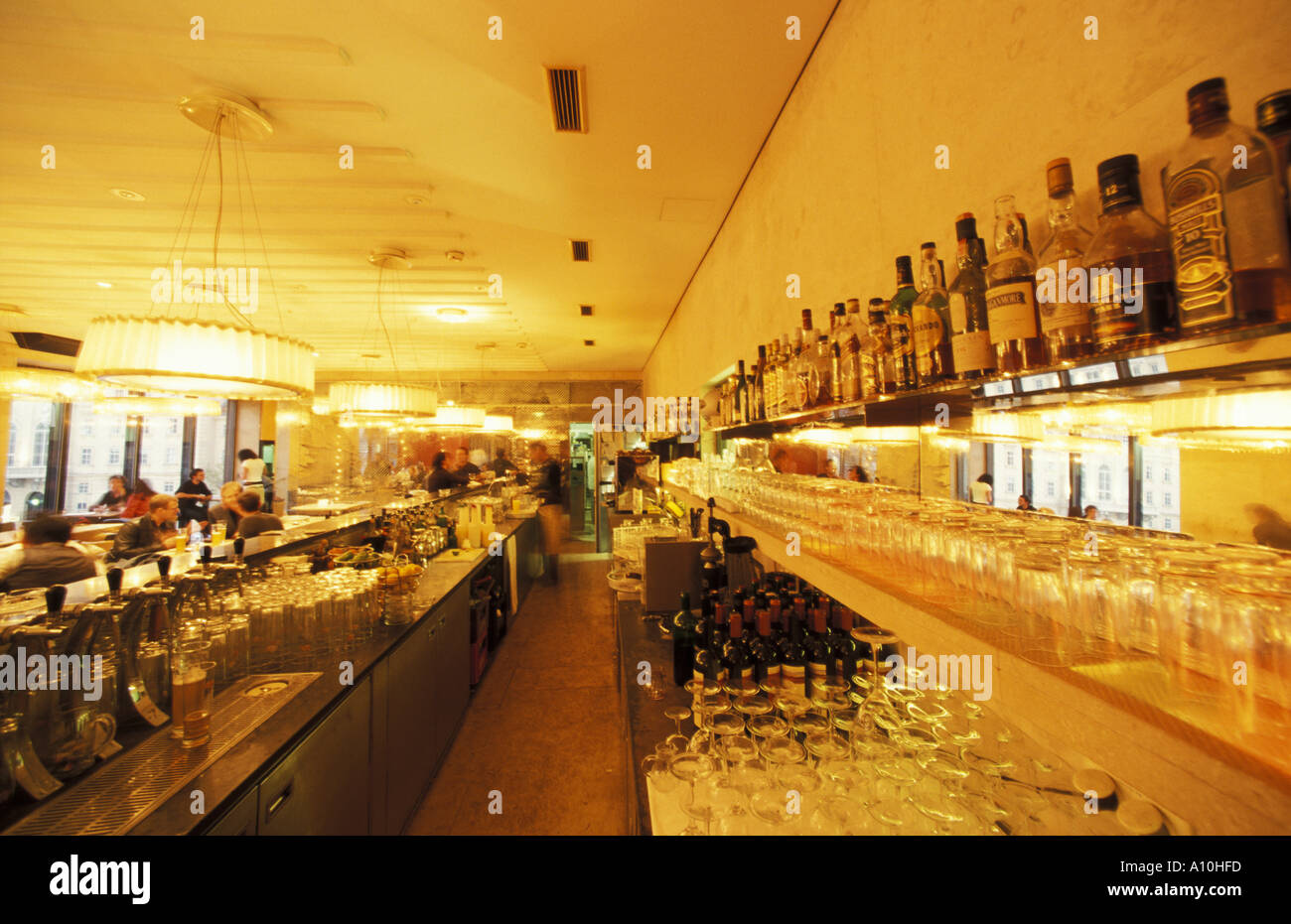 MQ museums quarter Vienna cafe Leopold Stock Photo Alamy