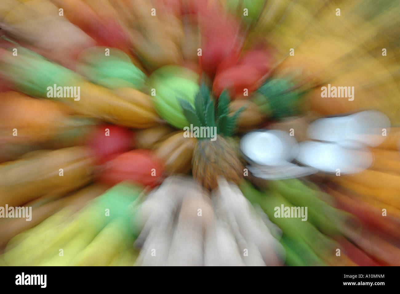 Artificial tropical fruits with zooming effect Stock Photo Alamy