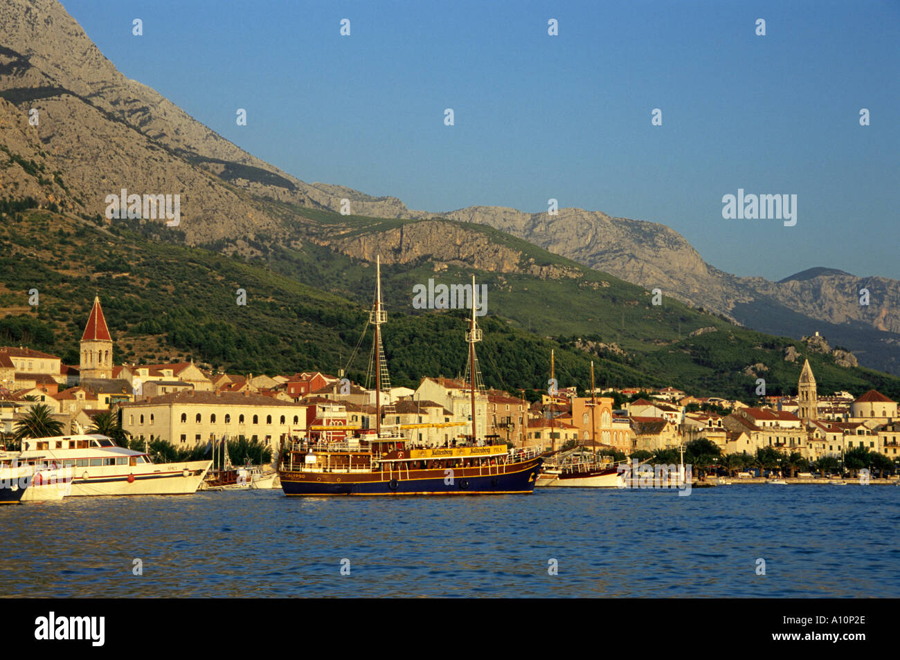 Makarska Harbour Makarska Croatia Stock Photo