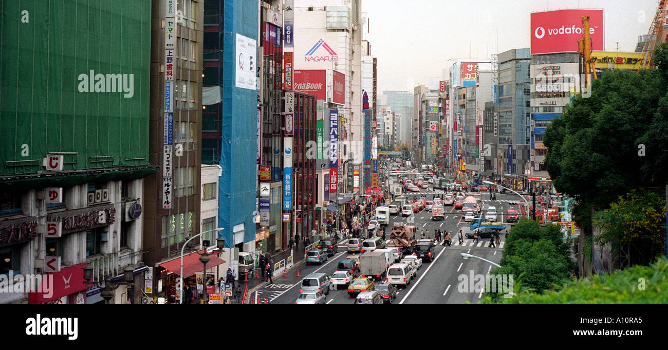 Street scene near Ueno Station in Tokyo Stock Photo