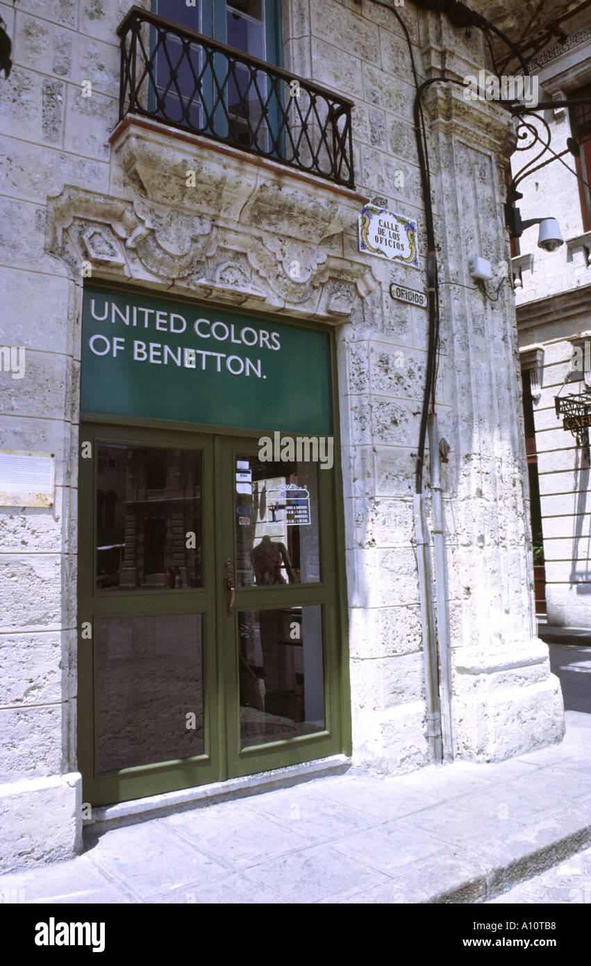 Benetton Shop at Plaza de San Francisco in Havana Stock Photo - Alamy