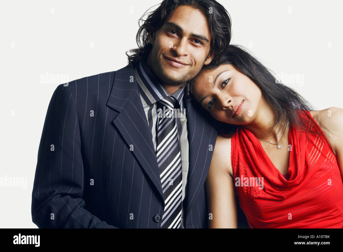Portrait of a young couple smiling Stock Photo