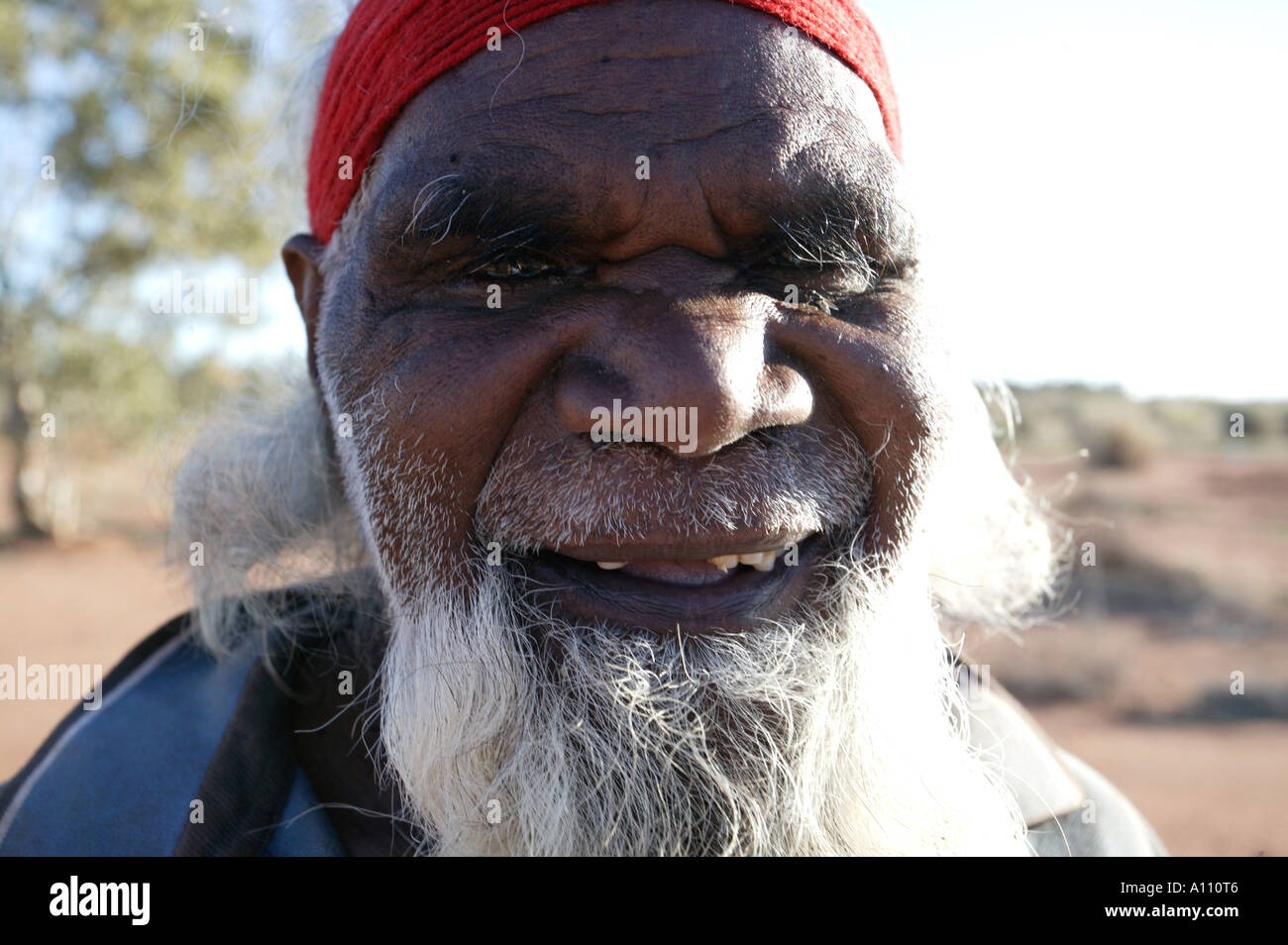 An aboriginal elder Anangu Pitjantjara lands South Australia Stock Photo