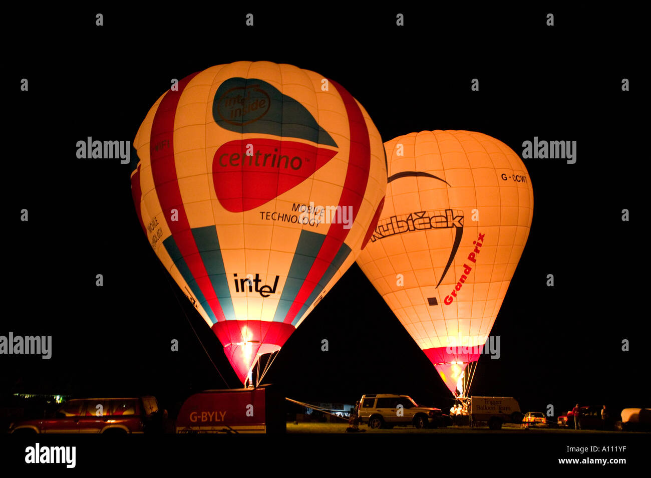 Night glow event, Bristol International Balloon Fiesta, Bristol