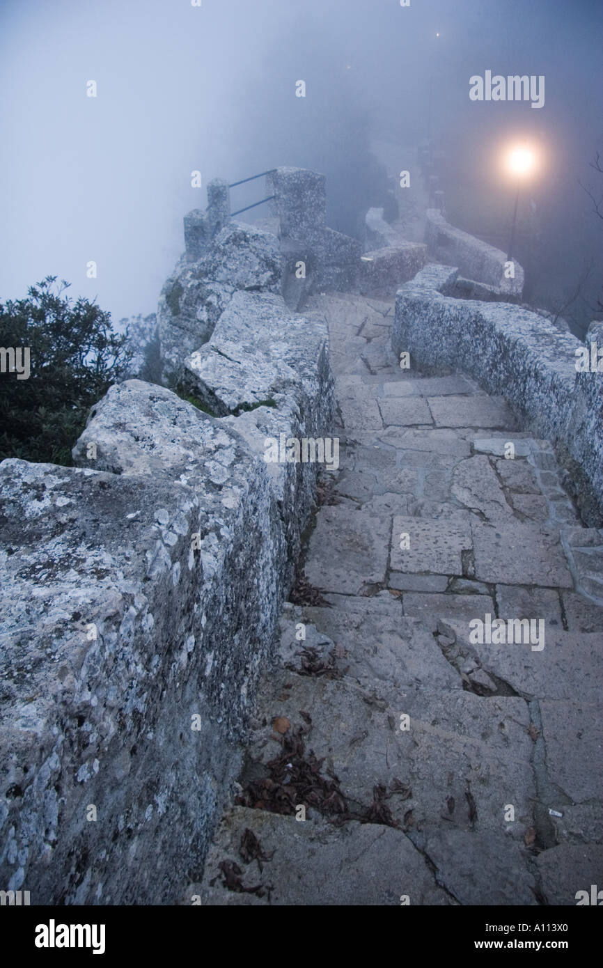 Night nocturne step stone castle wall hi-res stock photography and ...