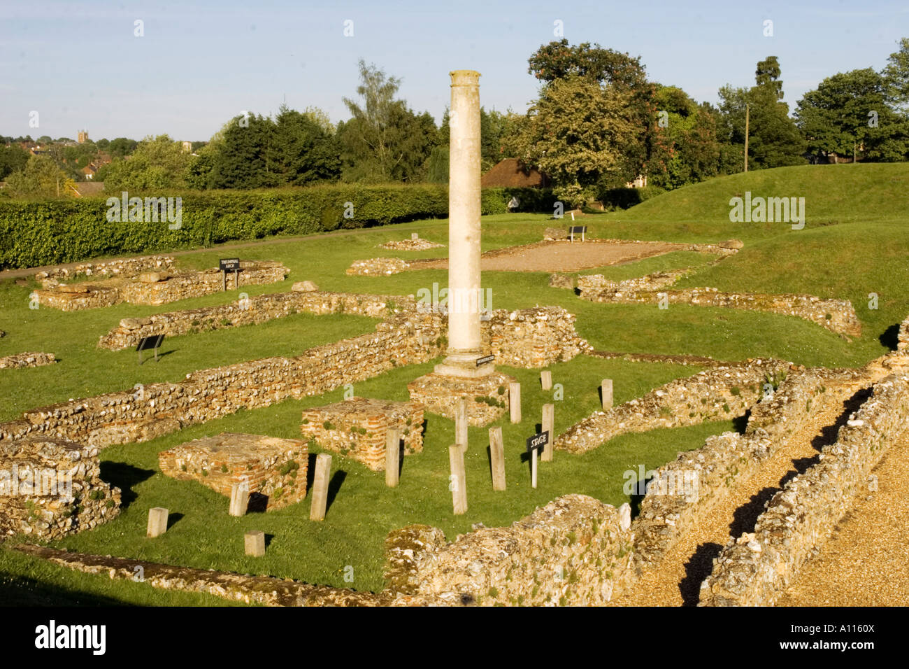 Verulamium Roman Amphitheatre St Albans Herts Stock Photo Alamy