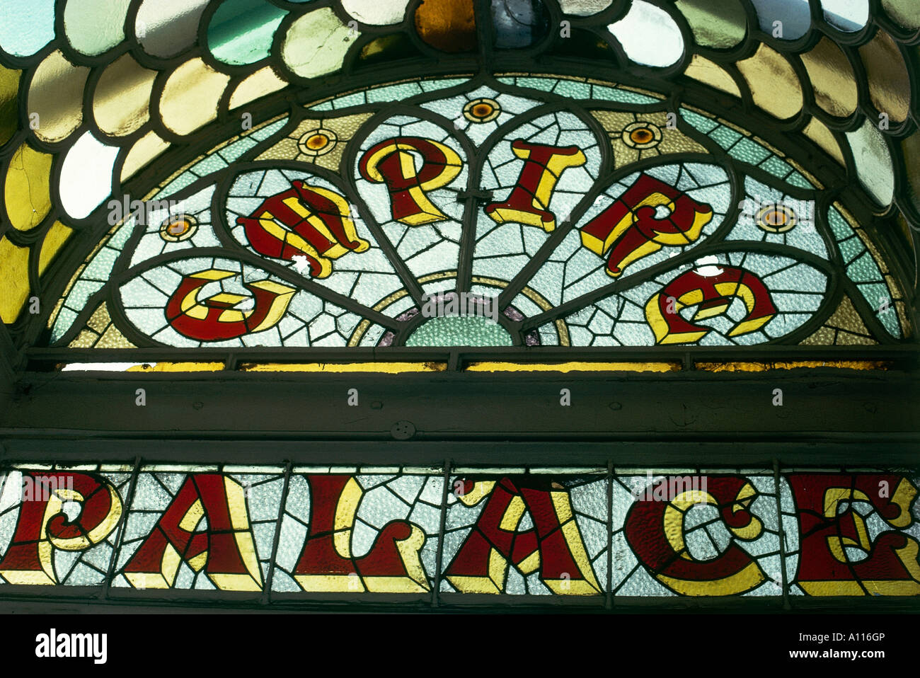 Stained Glass window in the Olympia Theatre which was previously the