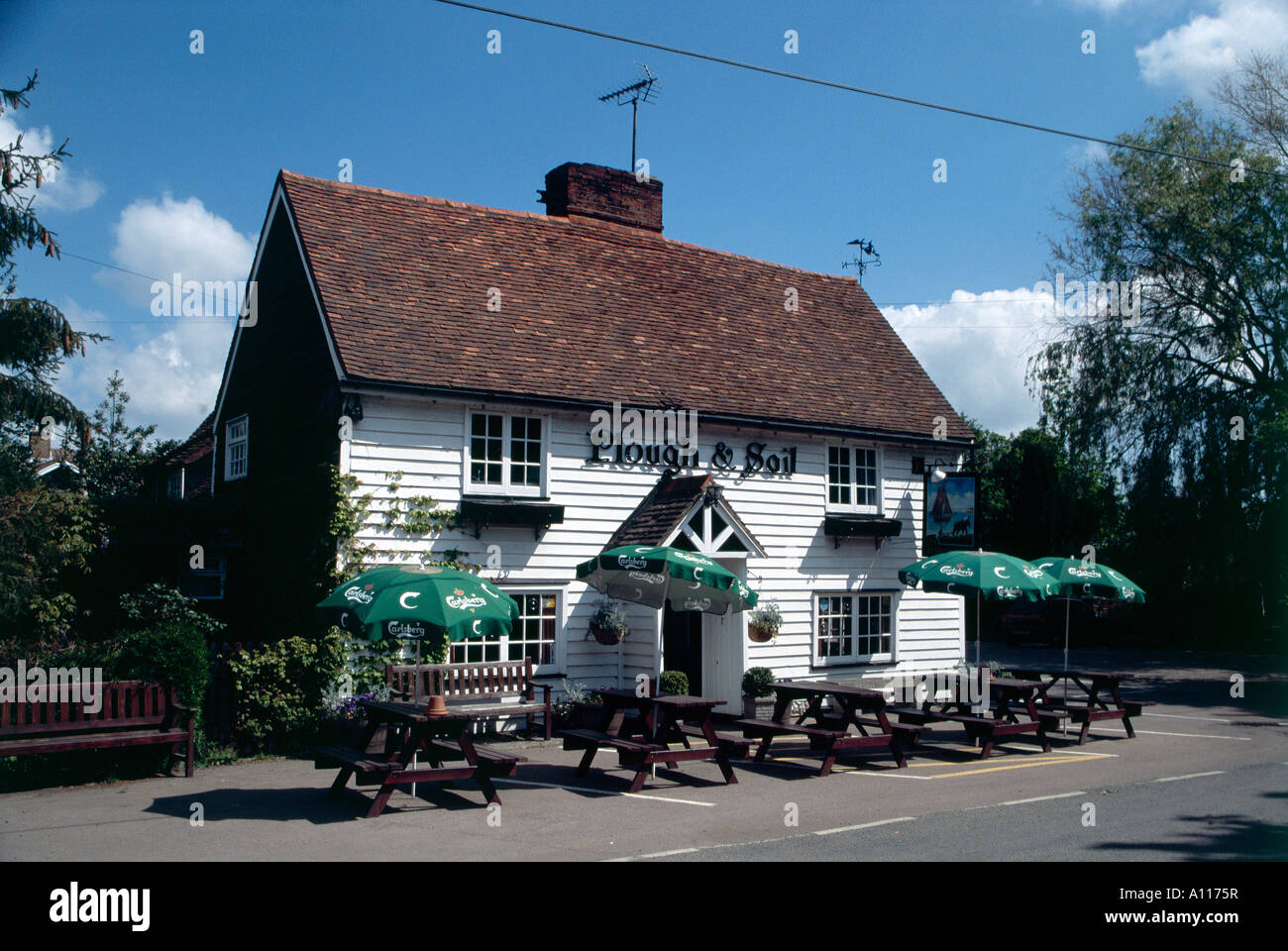 Exterior of the Plough and Sail Pub at East End Paglesham Stock Photo