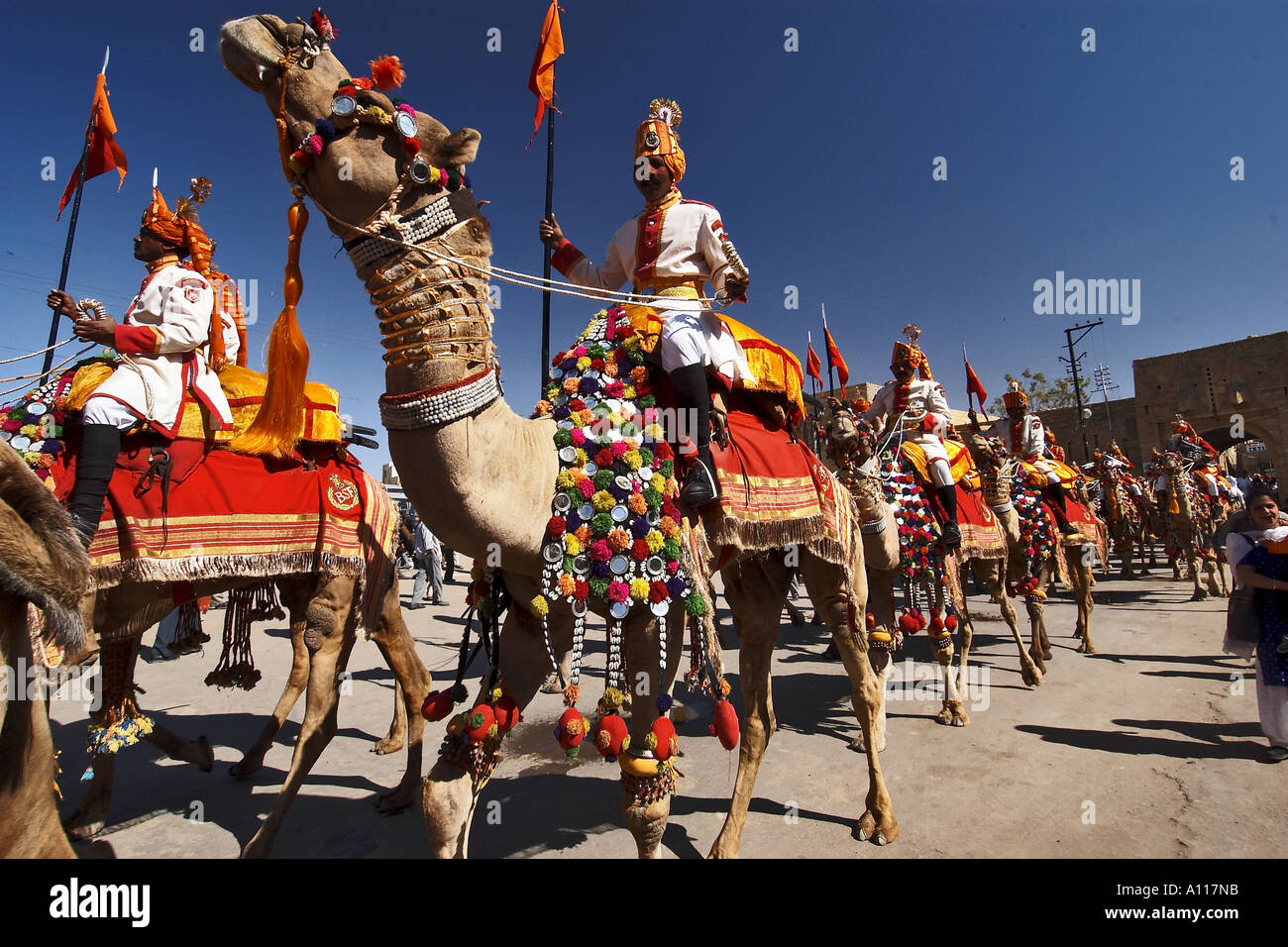 Camel procession india hi-res stock photography and images - Alamy