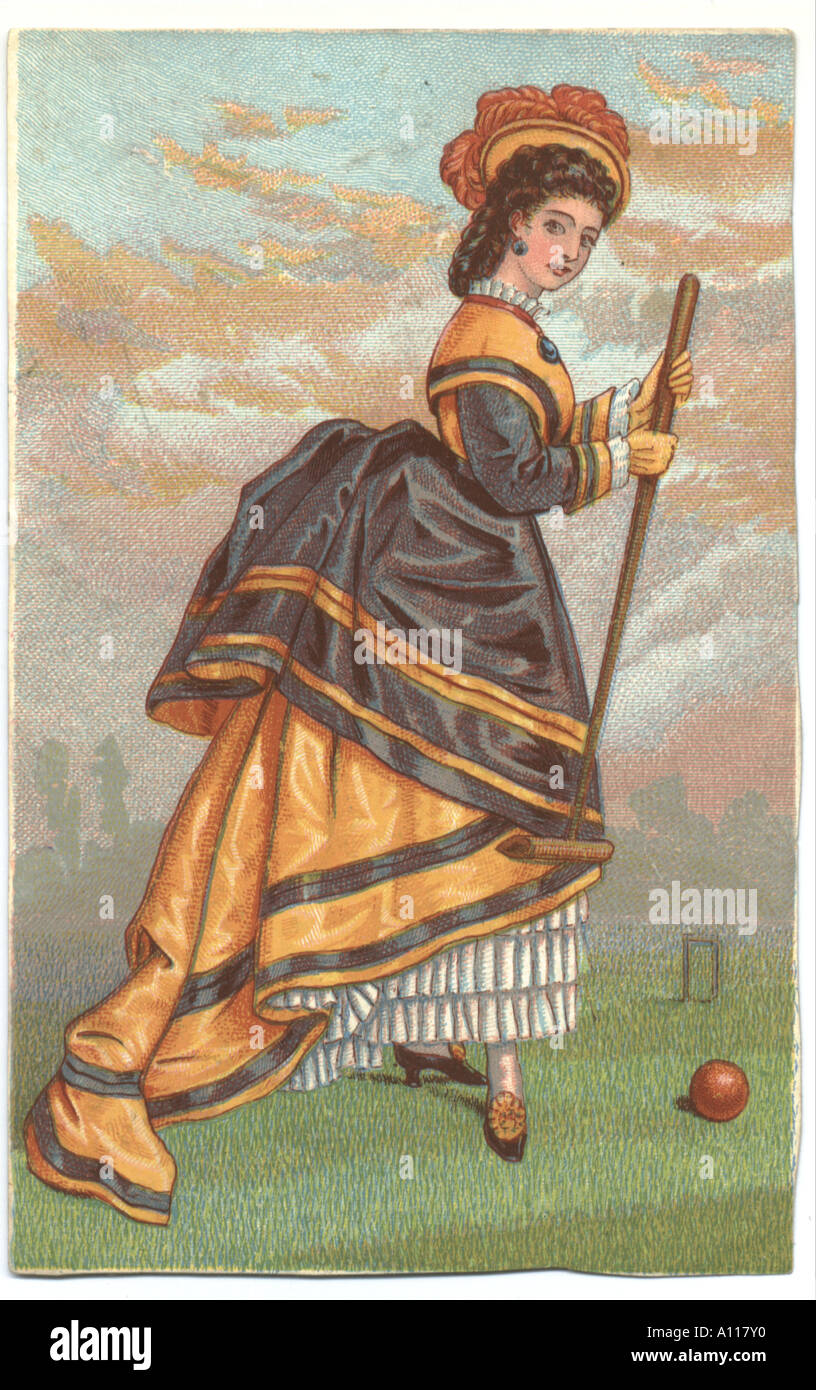 Victorian croquet costume hires stock photography and images Alamy